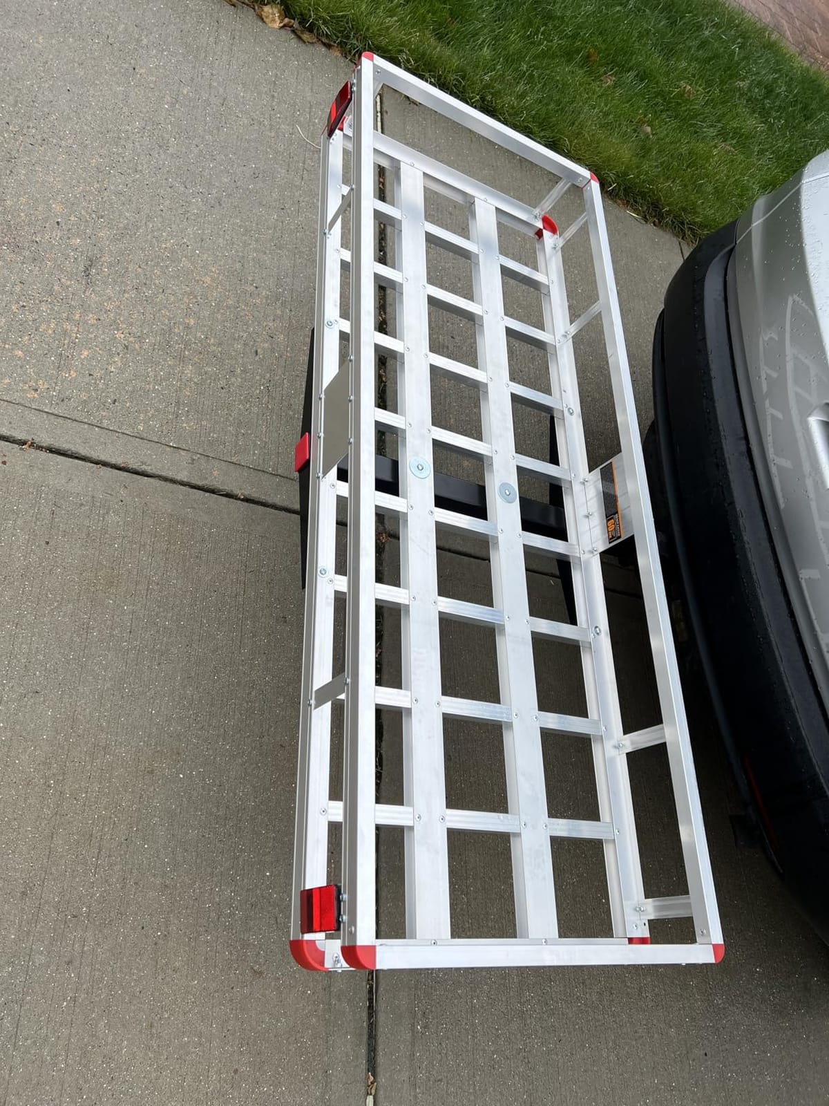 Aluminum Cargo Carrier, Hitch Mount Luggage Basket with 9