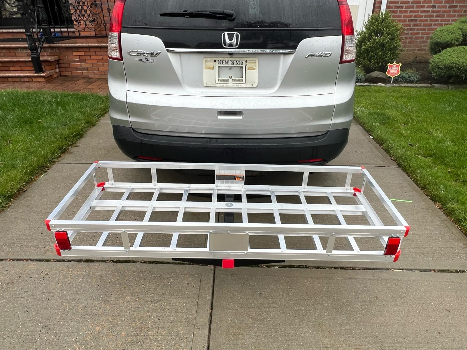 Aluminum Cargo Carrier, Hitch Mount Luggage Basket with 9