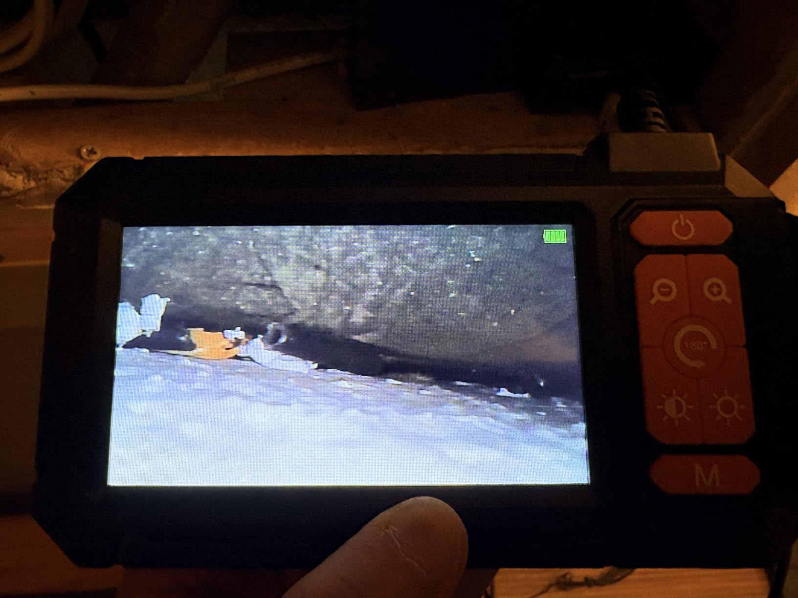 Industrial Endoscope, 1080P Digital Inspection Camera, 7.9mm Lens, IP67-Rated Waterproof Sewer Camera, Equipped with a 4.3-inch LCD Screen, 8 LED Lights, and a 16.5FT Semi-Rigid Probe customer photo 1