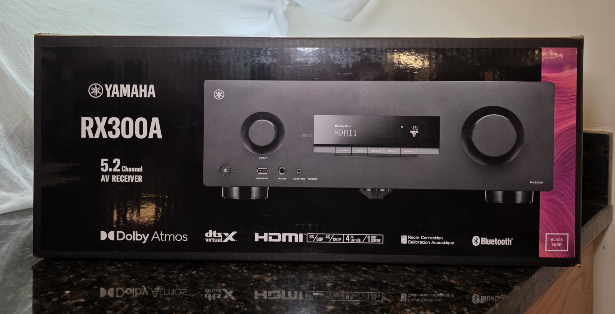 Yamaha RX300A 5.2-Channel Home Theater AV Receiver with Dolby Atmos, 4K120/8K HDMI and Bluetooth Multipoint (Black) customer photo 1