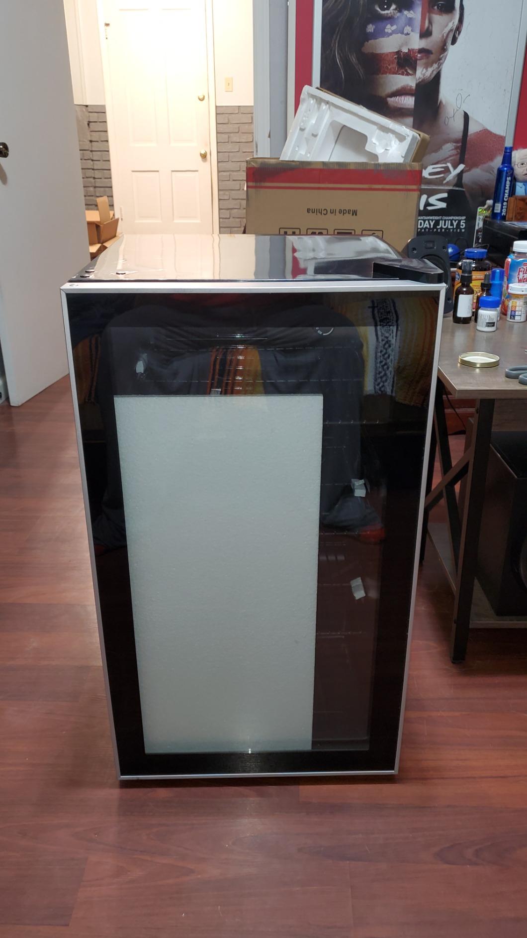Antarctic Star 12 Bottle Wine Cooler Beverage Refrigerator Mini Fridge Clear Glass Door Quiet Counter Top Cellar for Beer Soda Bar 1.3 cu.ft customer photo 2