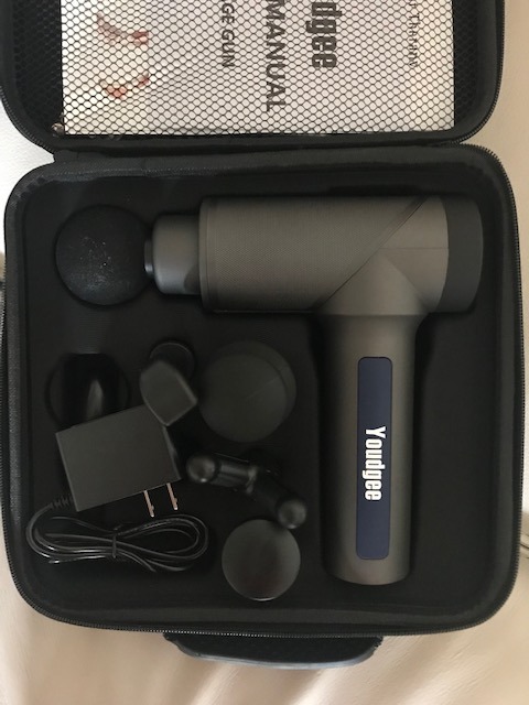 Massage Gun, Deep Tissue Percussion Massager 30 Speeds for Pain Relief | Handheld Electric Back & Neck Muscle Massager with 6 Massage Heads for Athletes, Men & Women (Gray) customer photo 2
