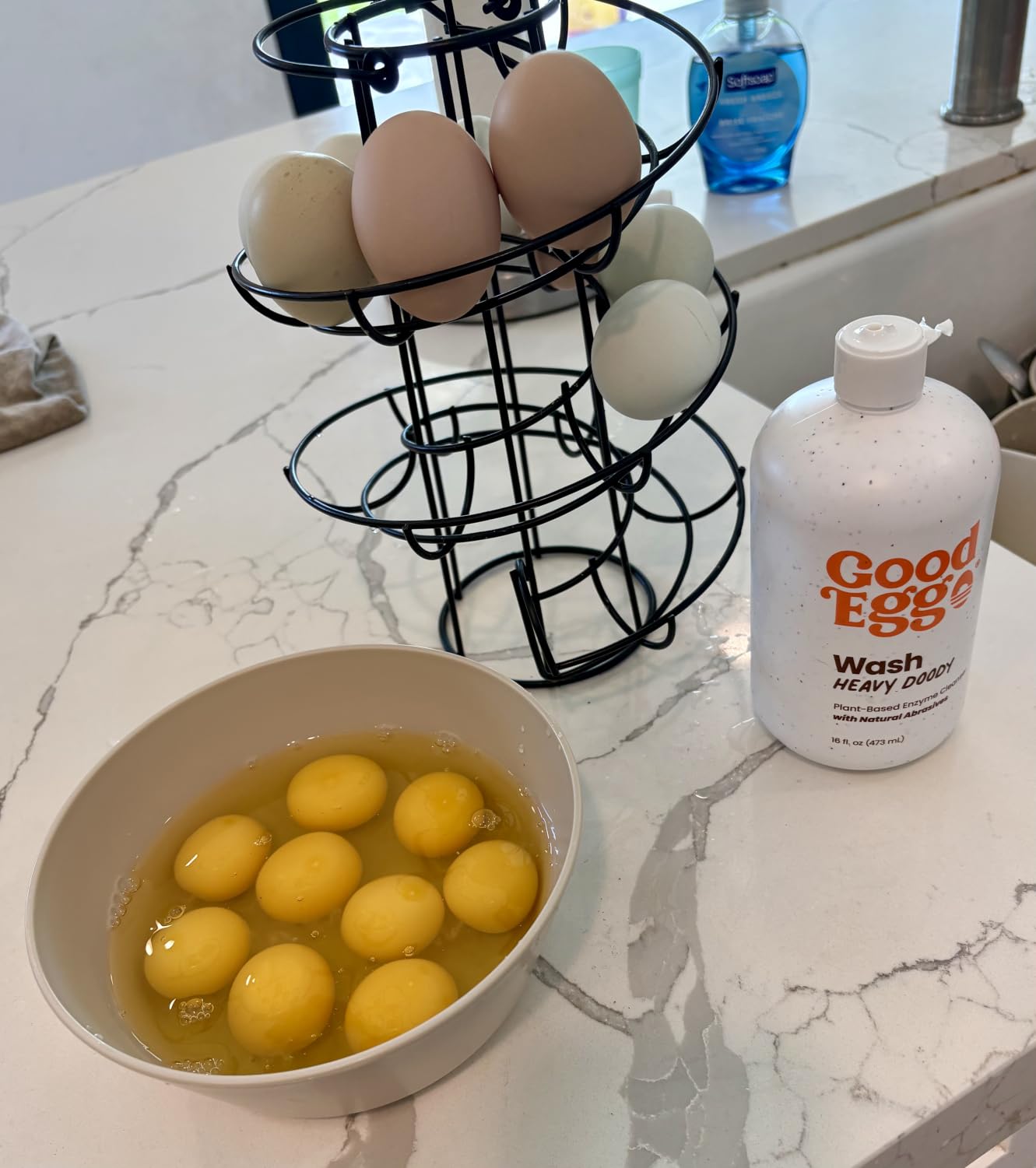 GoodEgg Heavy Doody Egg Wash, Enzyme Cleanser with Natural Abrasives, 16 oz, Non-Toxic, No Bleach or Soap, Preserves Natural Egg Bloom customer photo 2