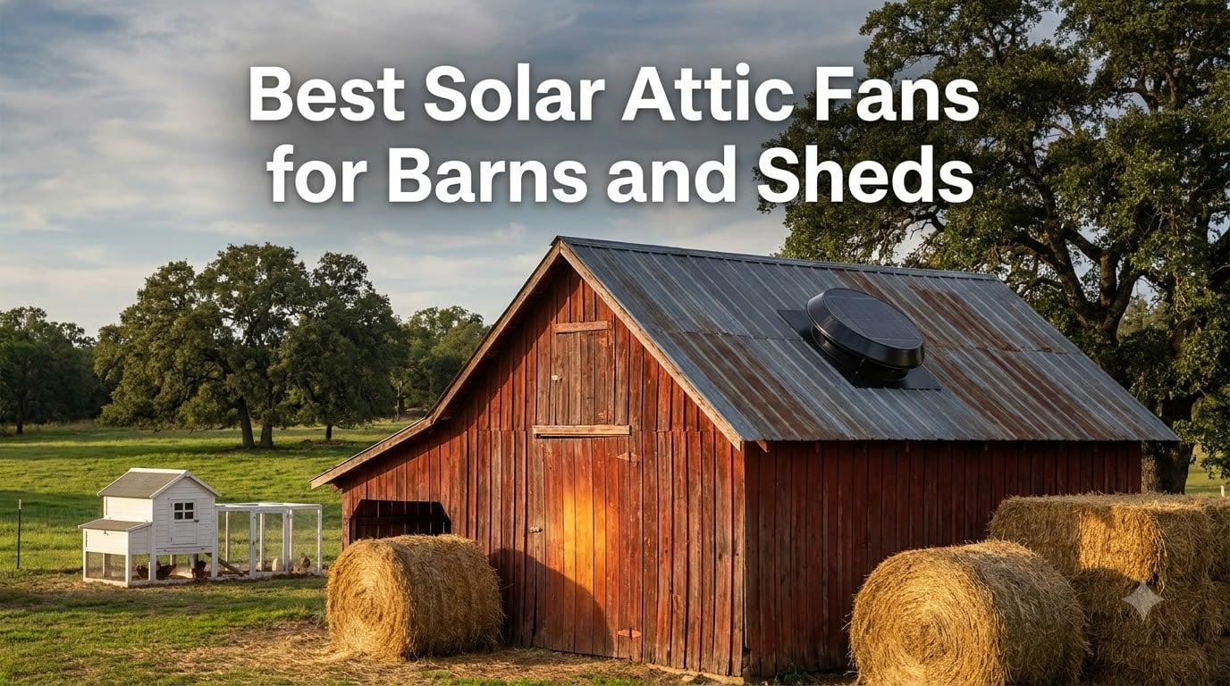 Best Solar Attic Fans for Barns and Sheds