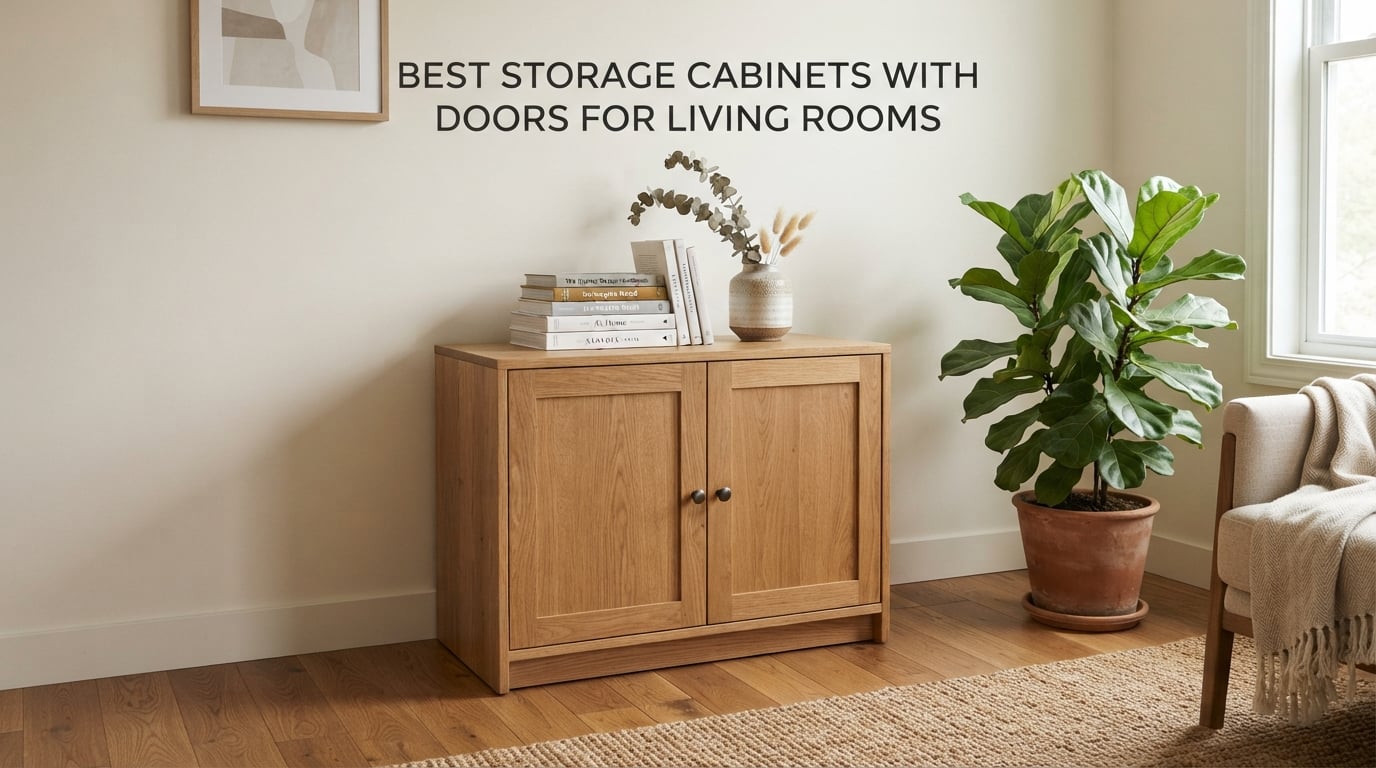 Best storage cabinets with doors for living rooms