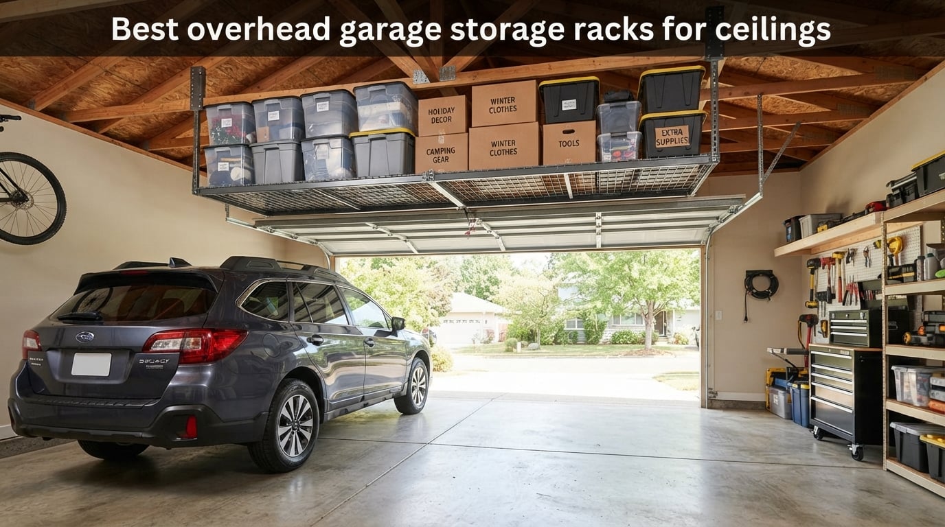 Best overhead garage storage racks for ceilings