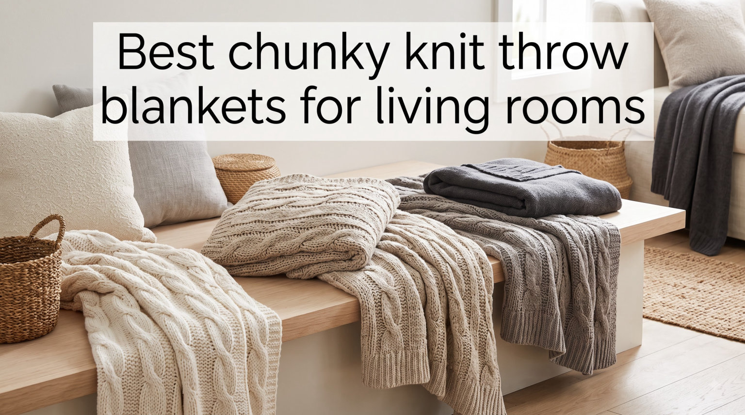 Best chunky knit throw blankets for living rooms