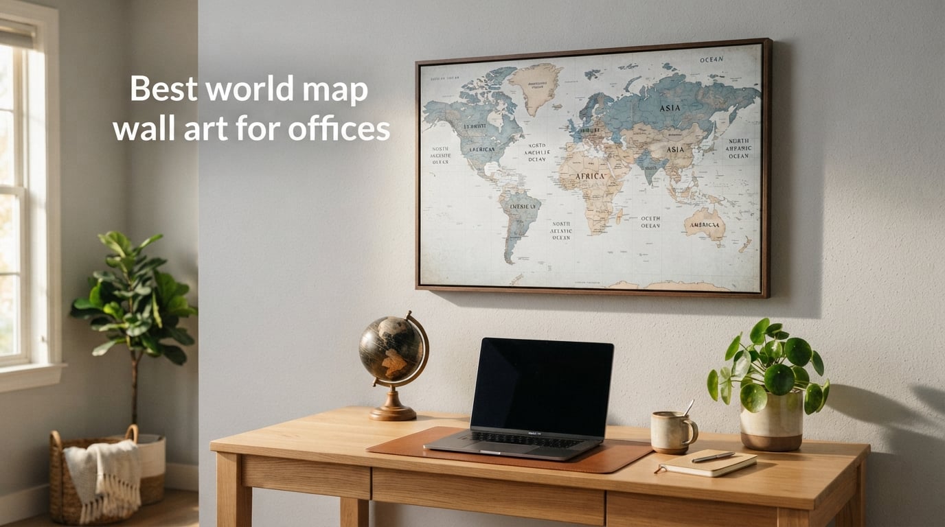 Best world map wall art for offices