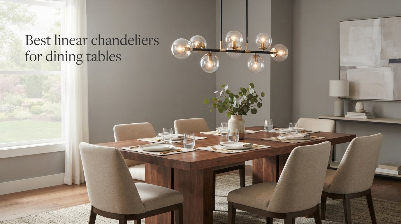 Best linear chandeliers for dining tables