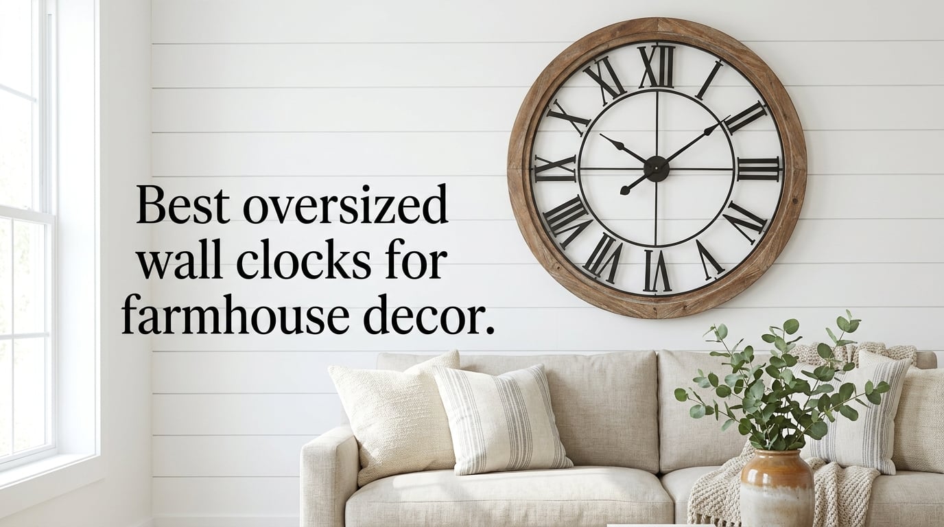 Best oversized wall clocks for farmhouse decor
