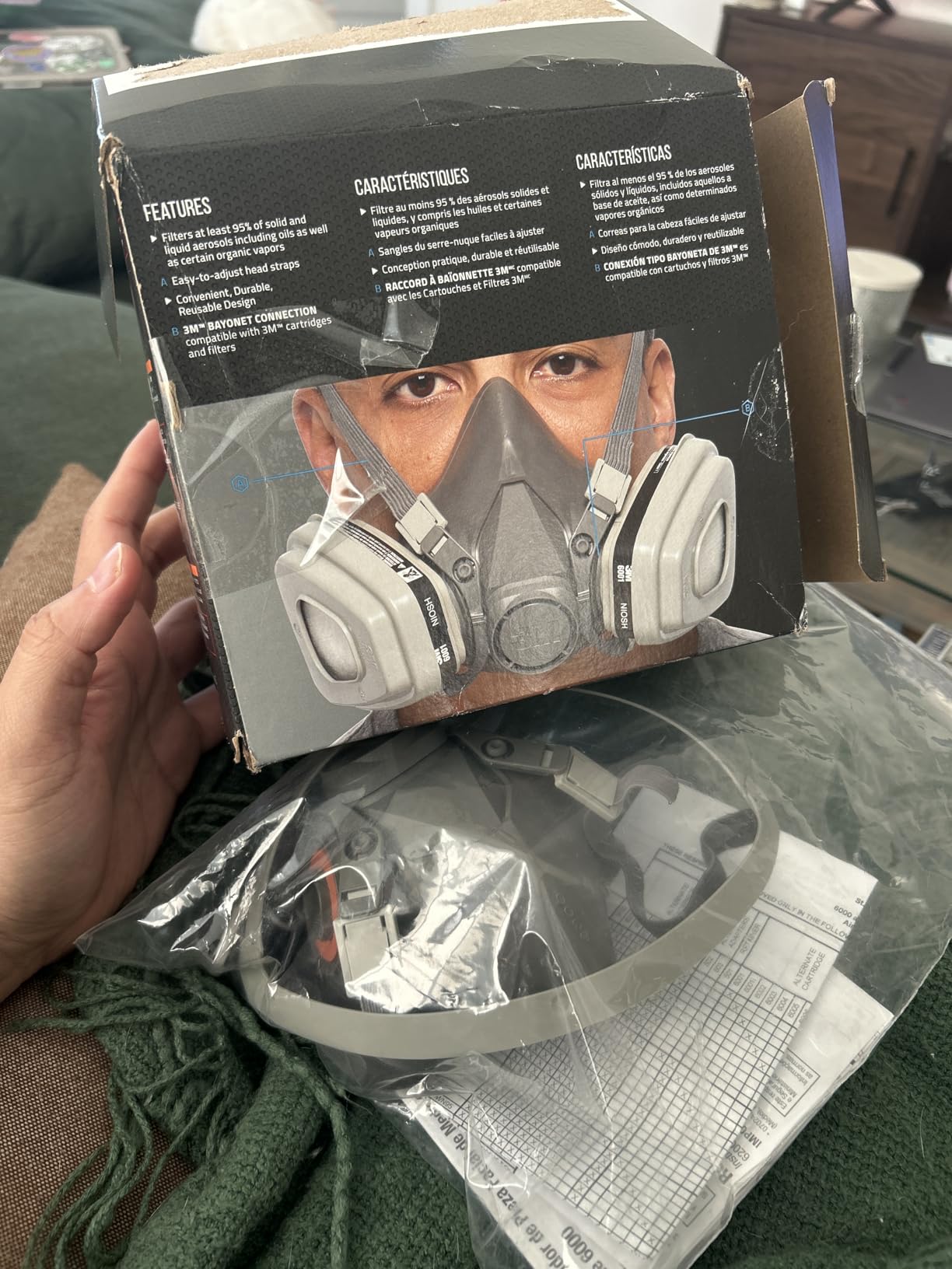 3M P95 / Organic Vapor Paint Project Reusable Respirator 6311, Large Size, NIOSH-APPROVED customer photo 1