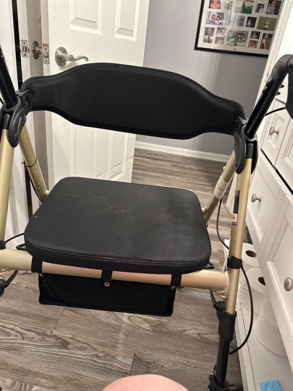 Drive Medical Bariatric Foldable Rollator Walker with Seat, Red customer photo 1