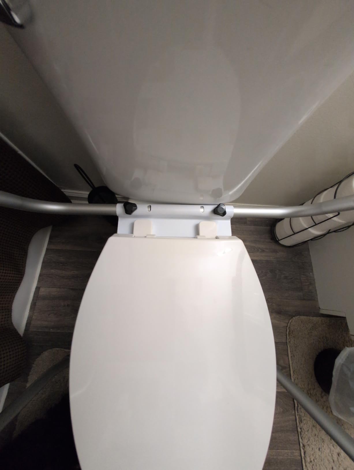 Medline Toilet Handle Safety Rail, Aluminum Grab Bar for Bathroom, 27.5
