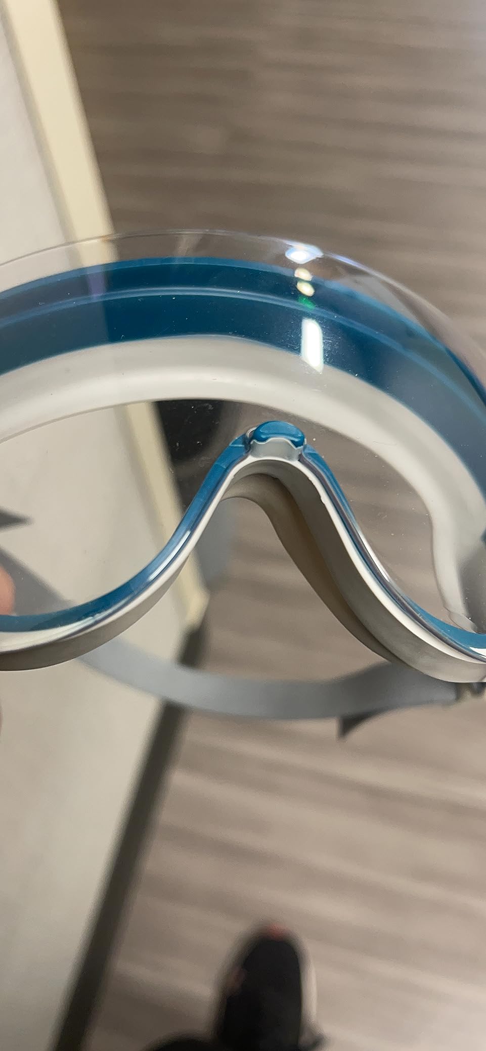 Uvex Stealth Safety Goggles with Clear Uvextreme Anti-Fog Lens, Teal & Gray Body & Neoprene Headband (S39610C) customer photo 1