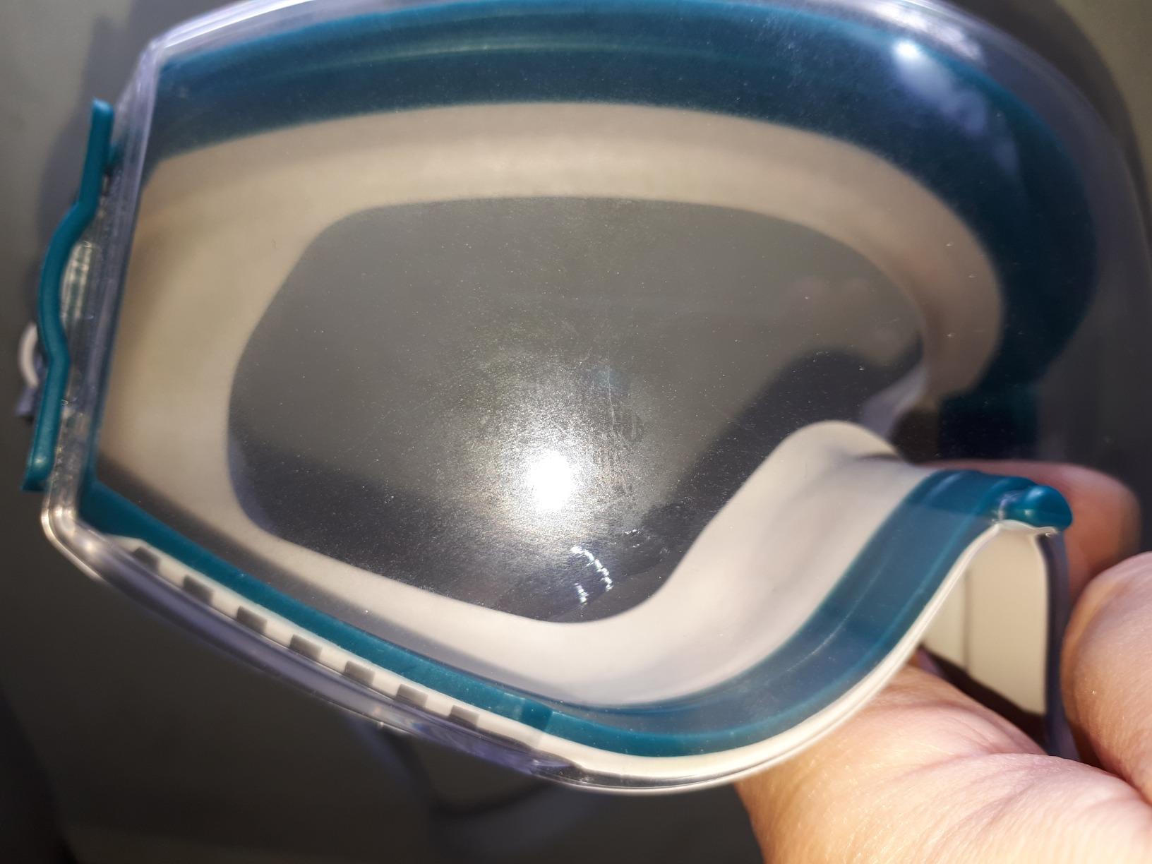 Uvex Stealth Safety Goggles with Clear Uvextreme Anti-Fog Lens, Teal & Gray Body & Neoprene Headband (S39610C) customer photo 2
