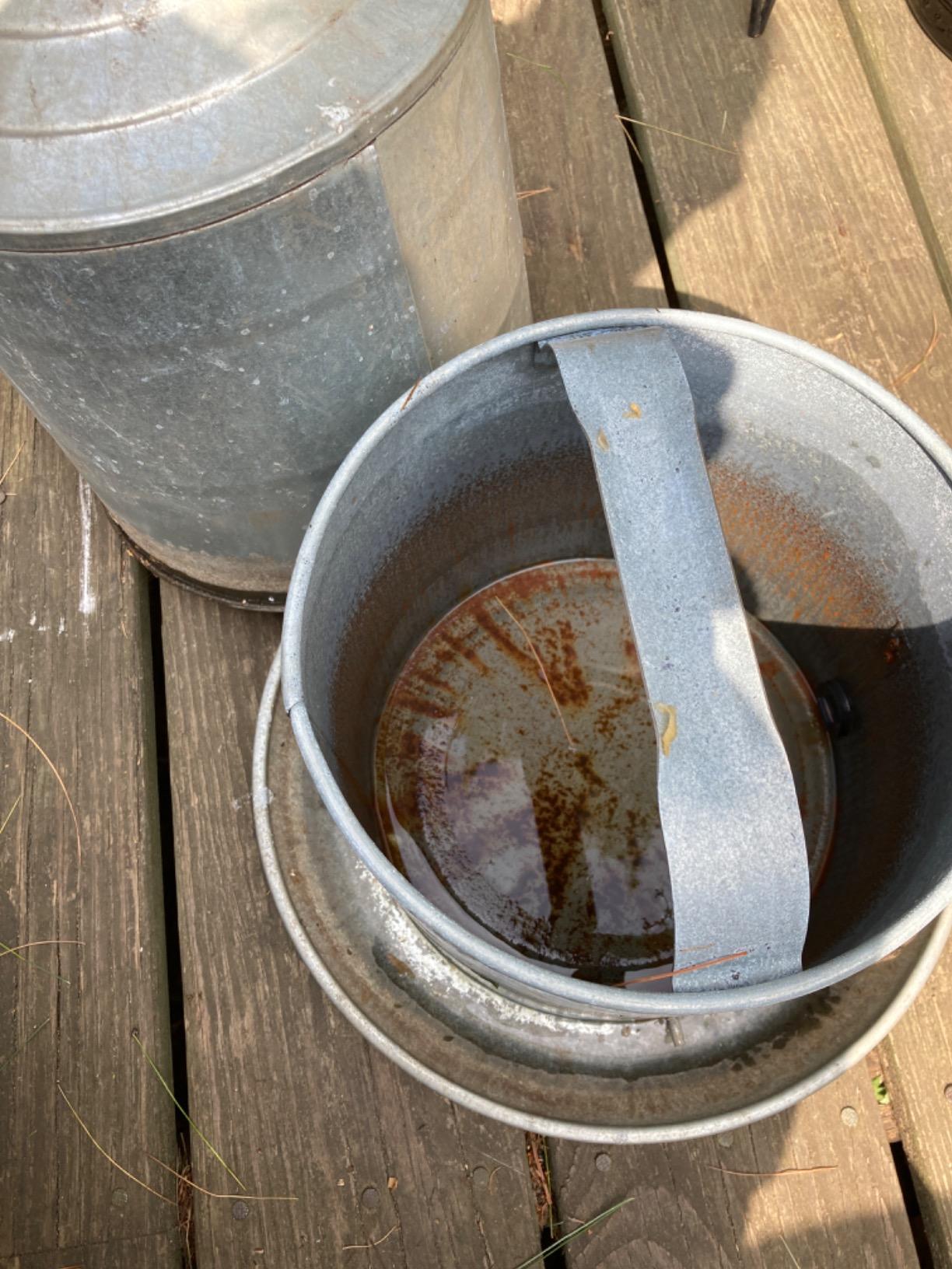 Hanging Poultry & Gamebird Feeder with Feed Pan, 30 Lb Galvanized Steel customer photo 2