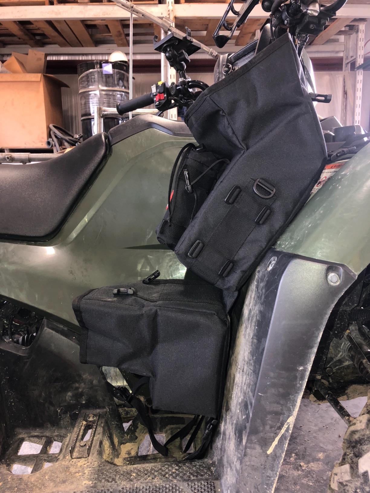 Bushwhacker ATV Fender Bag Black - Cargo Storage Pack for Front and Rear Fender Beside Tank Rack - Durable Waterproof Resistant UTV Accessories for Roll Cage and Bar Gear Organizer customer photo 2