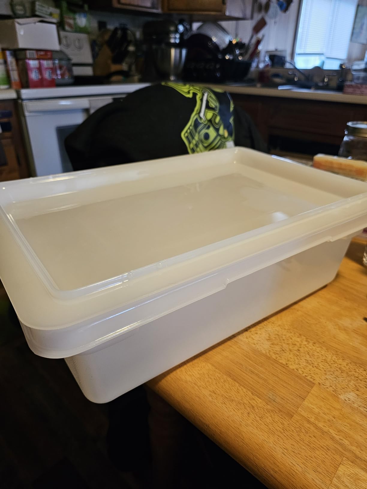 Rubbermaid Commercial Products Polycarbonate Food Storage Box/Tote, 3.5 Gallon, Clear, for Restaurant/Kitchen/Cafeteria customer photo 1