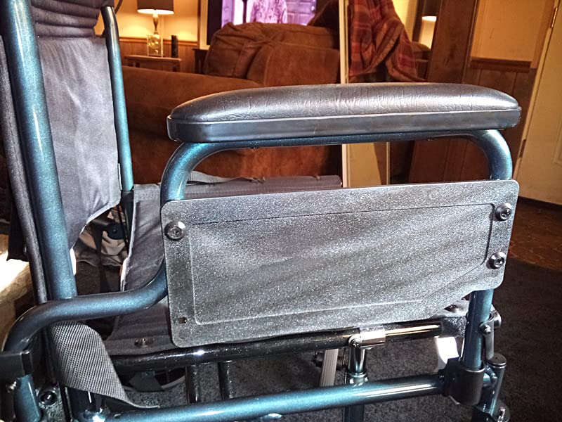 NOVA Heavy Duty Bariatric Transport Chair with 400 lb. Weight Capacity, 22” Extra-Wide Seat with Locking Hand Brakes, Flip Up Arms (for Easy Transfer), Anti-Tippers, 12” Rear Wheels, Color Blue customer photo 2