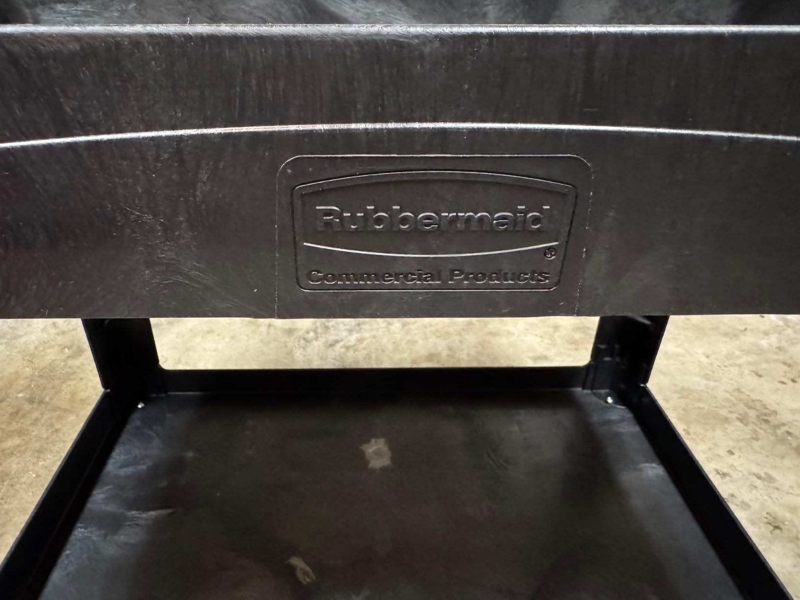 Rubbermaid Commercial Products 2-Shelf Utility/Service Cart, Medium, Black, Lipped Shelves, Ergonomic Handle, 500 Lbs Capacity, forfor Warehouse/Garage/Cleaning/Manufacturing customer photo 2
