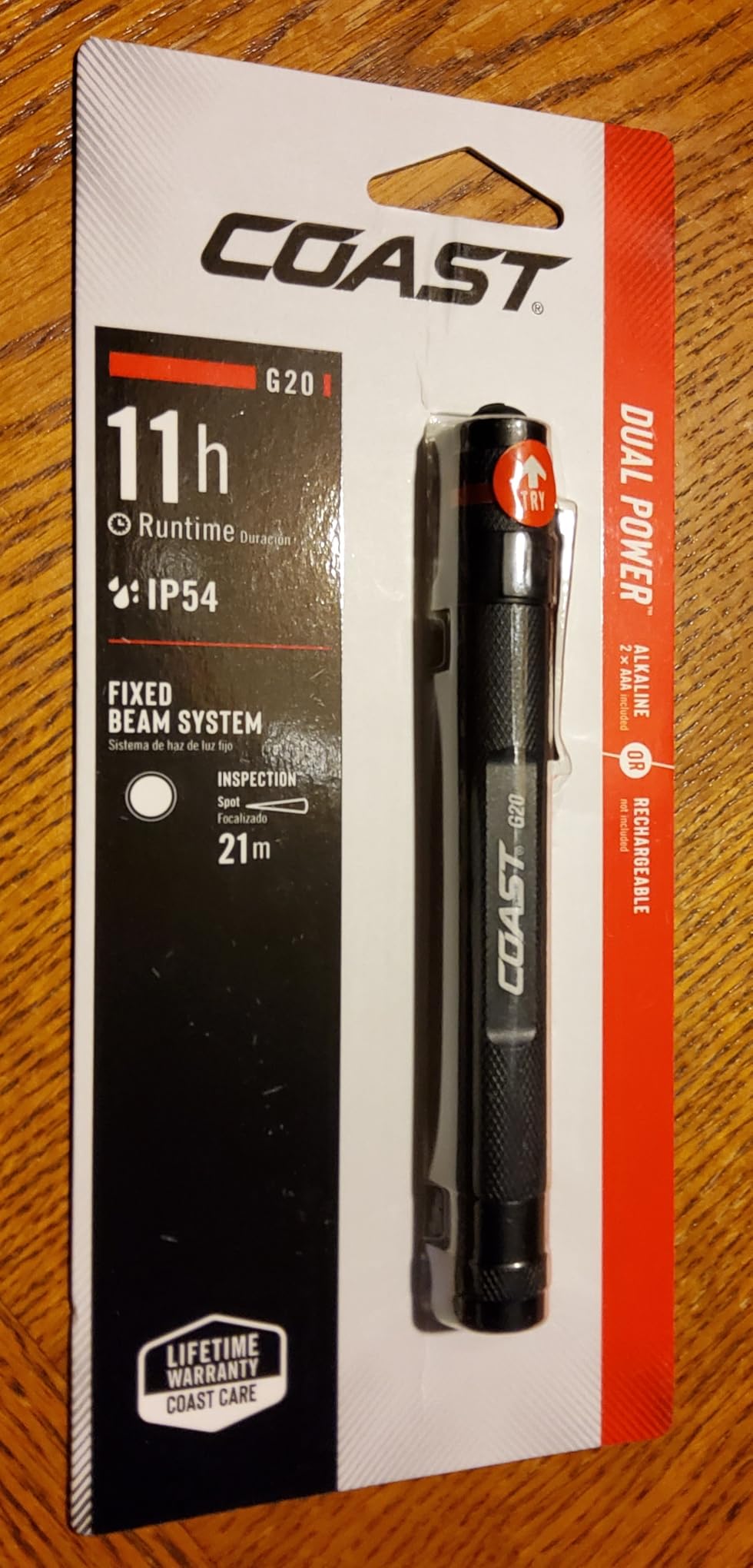 Coast G20 Inspection Beam LED Penlight with Adjustable Pocket Clip and Consistent Edge-To-Edge Brightness, Black, 54 lumens,1 Pack customer photo 1
