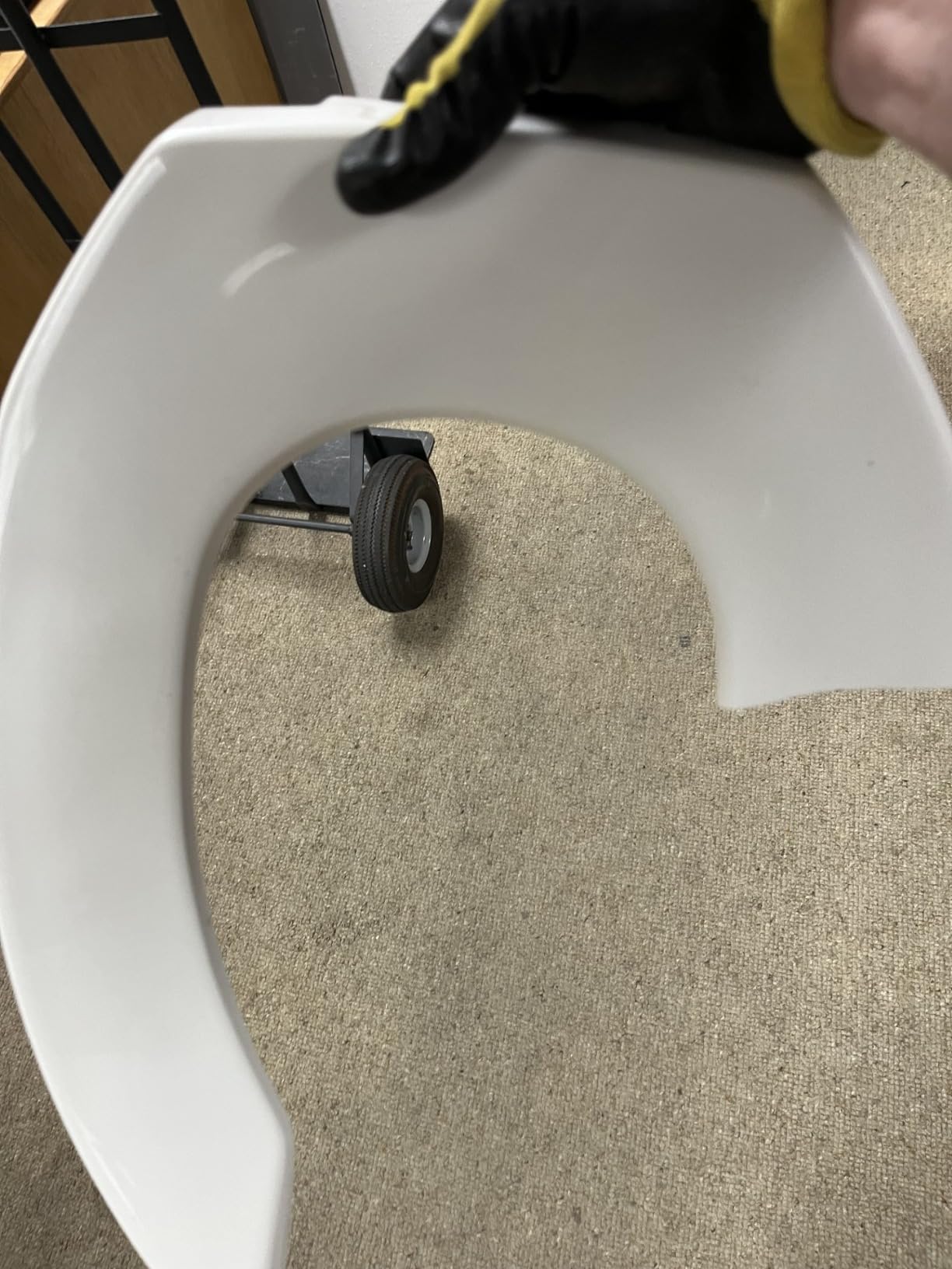 BEMIS 1055 Commercial Open Front Plastic Toilet Seat, Heavy Duty Industrial Seat without Lid for Long Lasting Use, Elongated, White customer photo 1