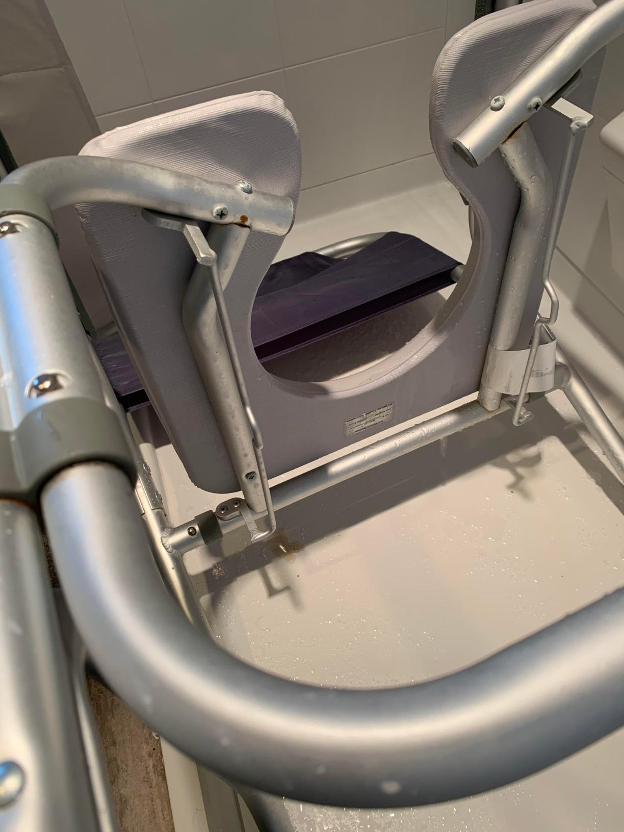 Drive Medical Shower Chair and Commode Chair with Casters, Gray customer photo 1