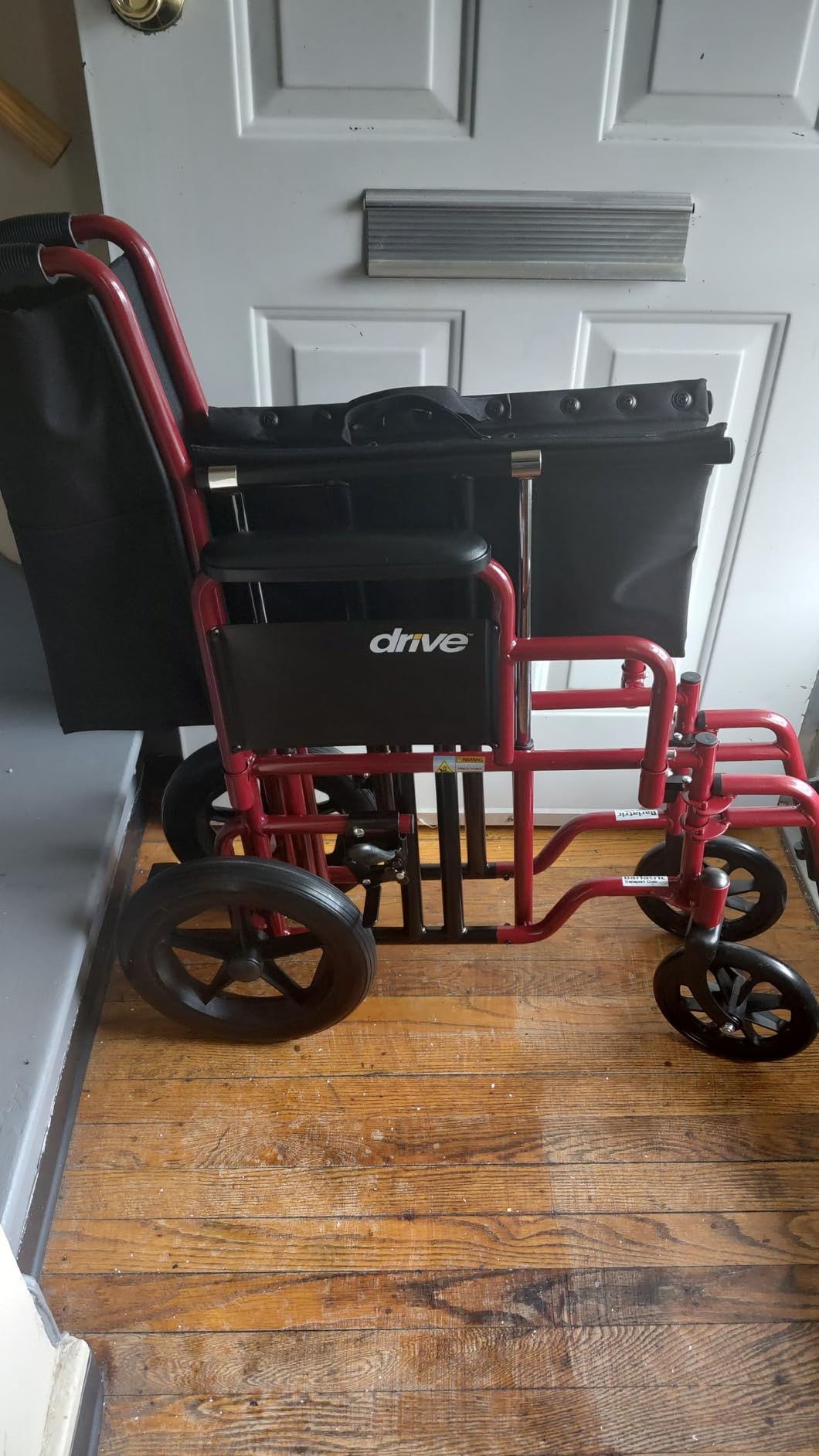 Drive Medical BTR20-B Bariatric Heavy-Duty Transport Wheelchair, Blue customer photo 1