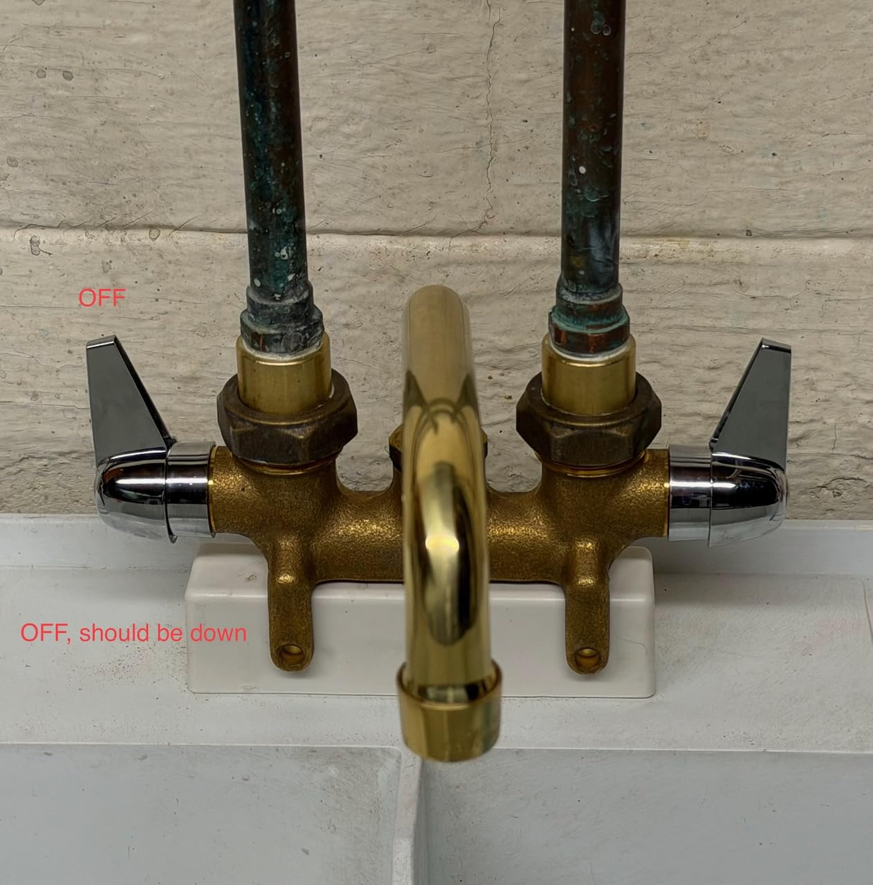 Homewerks Worldwide 3310-250-RB-B Rough Brass Laundry Faucet | 1/4 Turn Drip-Free Cartridges, 7 in. Brass Swivel Spout, 2.2 GPM at 60 PSI, Includes Utility Sink Hose customer photo 2