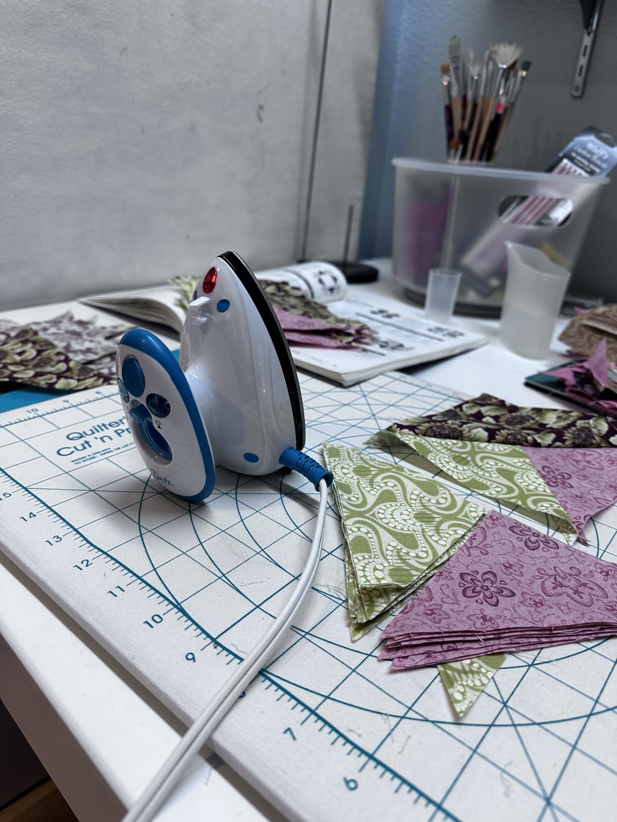 Dritz Mighty Travel Steam Iron: Mini Iron for Quilting, Crafts & Sewing, Compact Portable Travel Steamer for Home & On-the-Go Use customer photo 1