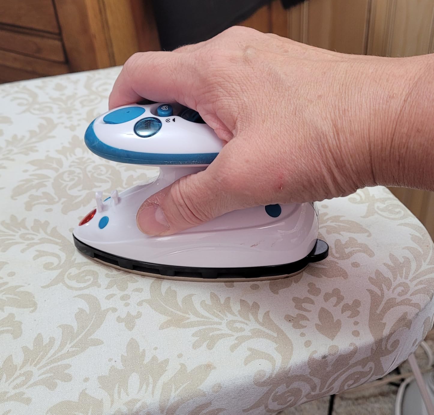 Dritz Mighty Travel Steam Iron: Mini Iron for Quilting, Crafts & Sewing, Compact Portable Travel Steamer for Home & On-the-Go Use customer photo 2