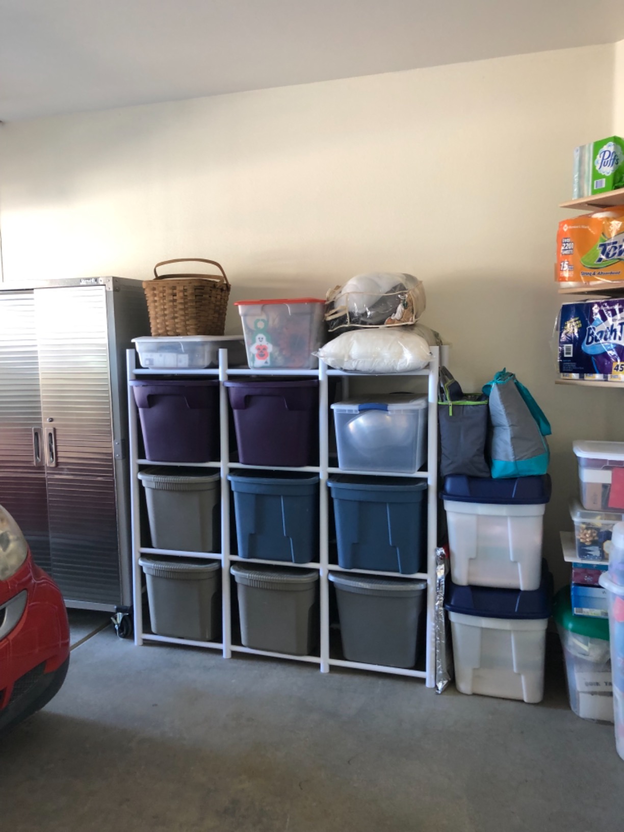 12 Compact Shelving system for storing plastic bins, totes and tubs. customer photo 2