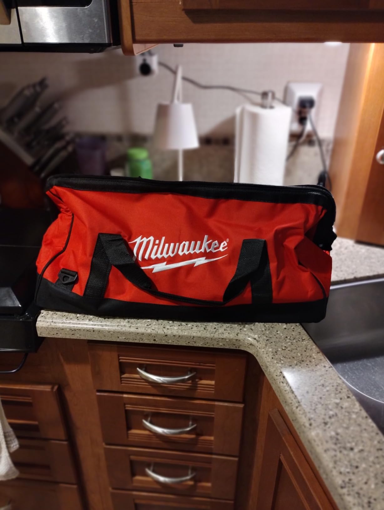 Milwaukee 17 Inch Heavy Duty Canvas Tool Bag with 6 Interior Pockets, Reinforced Bottom, and Strap Ring (Shoulder Strap Not Included) customer photo 1
