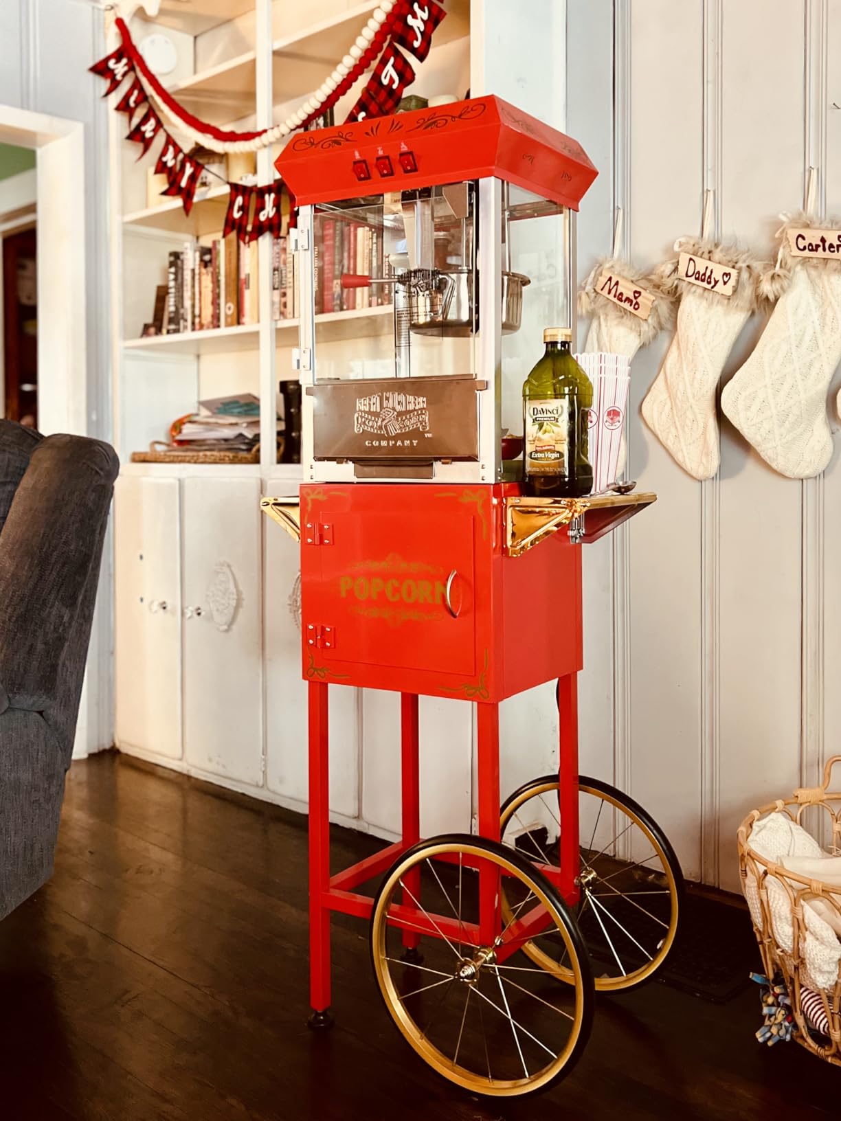 Great Northern Popcorn Foundation 8oz Popcorn Maker Machine with Cart, Red customer photo 1