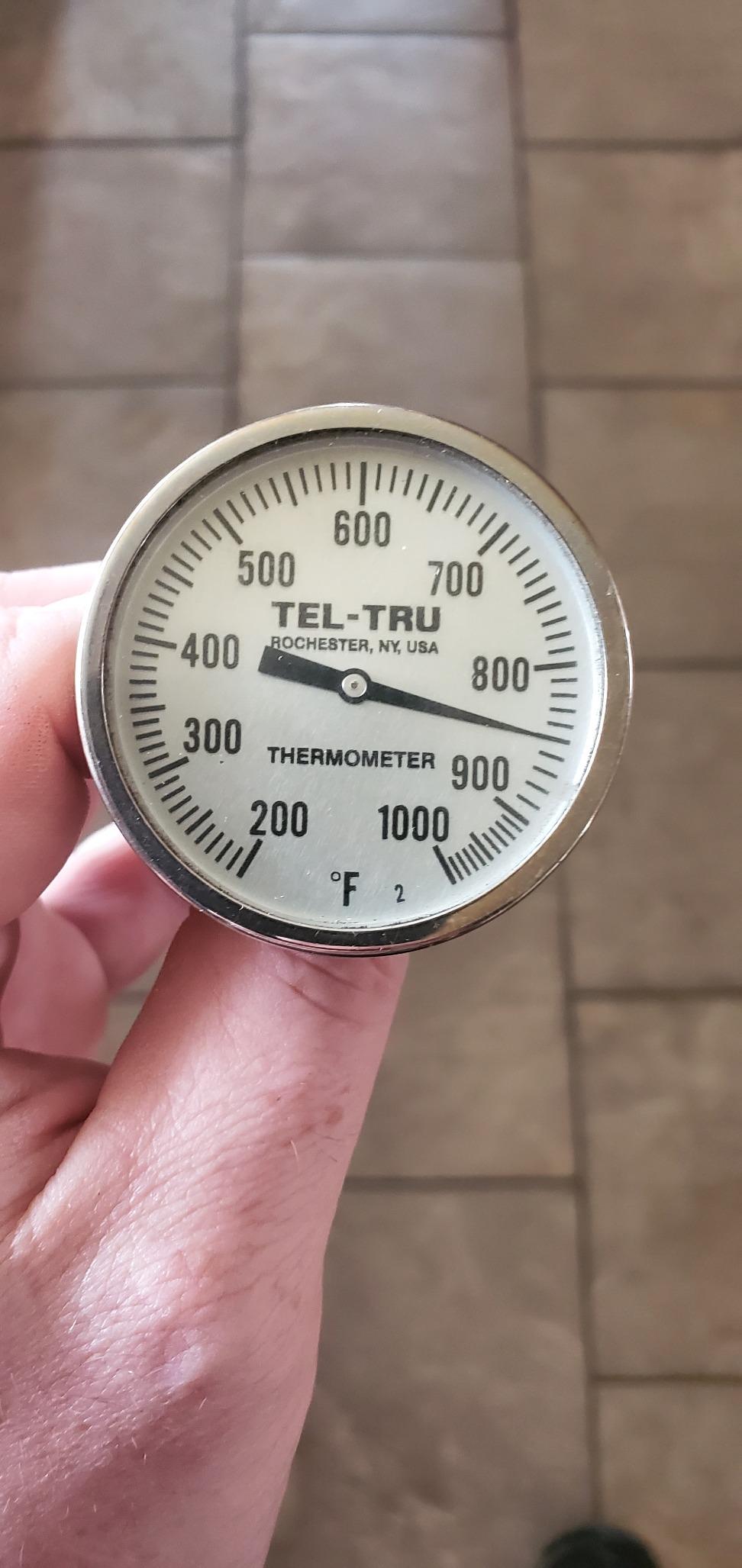 Tel-Tru LT225R Big Green Egg, Grill Dome, Kamado Replacement Thermometer, 2 inch dial, 5 inch stem, 200/1000 Degrees F customer photo 1