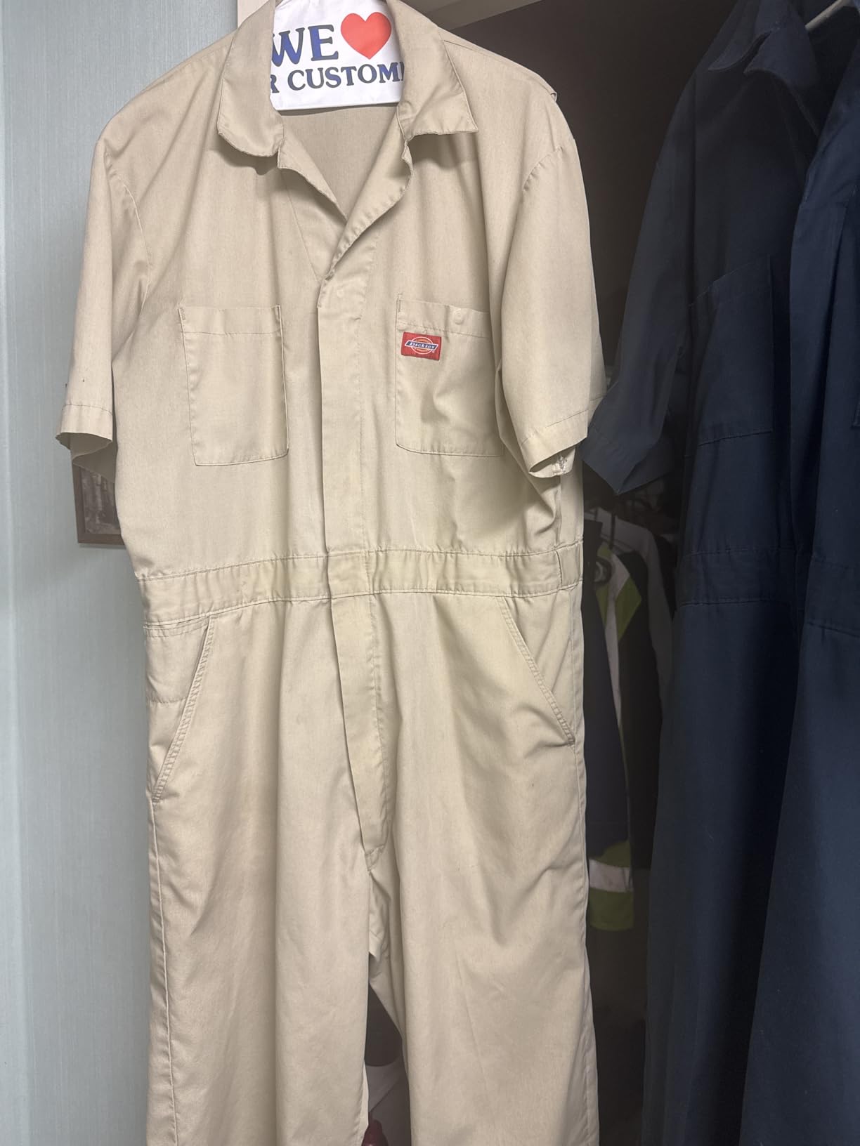 Dickies Men's Short Sleeve Coverall – Zipper Front Work Jumpsuit for Mechanics, Industrial Overall Uniform customer photo 2