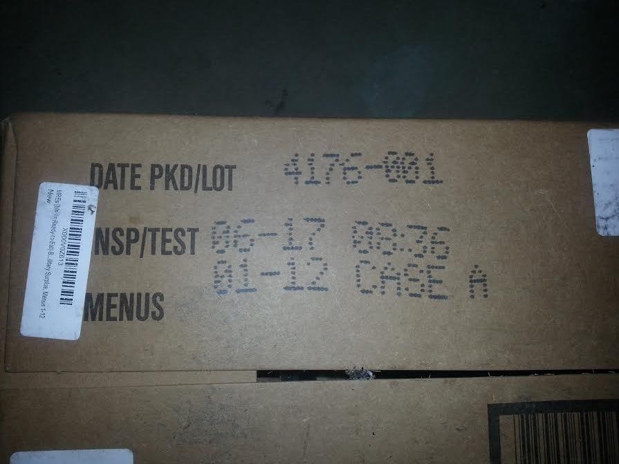 Ammo Can Man MRE Box A by Rothco, Genuine Mil Surplus, Menus 1-12 | Ammo Can Man MRE genuine U.S. military surplus ration box, Menus 1-12, ready-to-eat meals, by Rothco customer photo 1