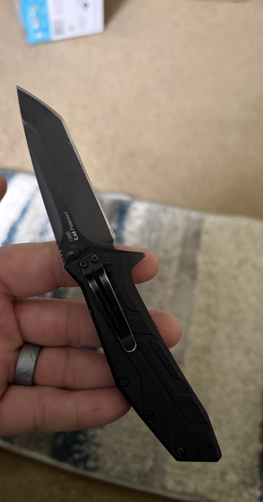 Kershaw Brawler Pocket Knife, All-Black, 3 Inch Tanto Blade customer photo 1