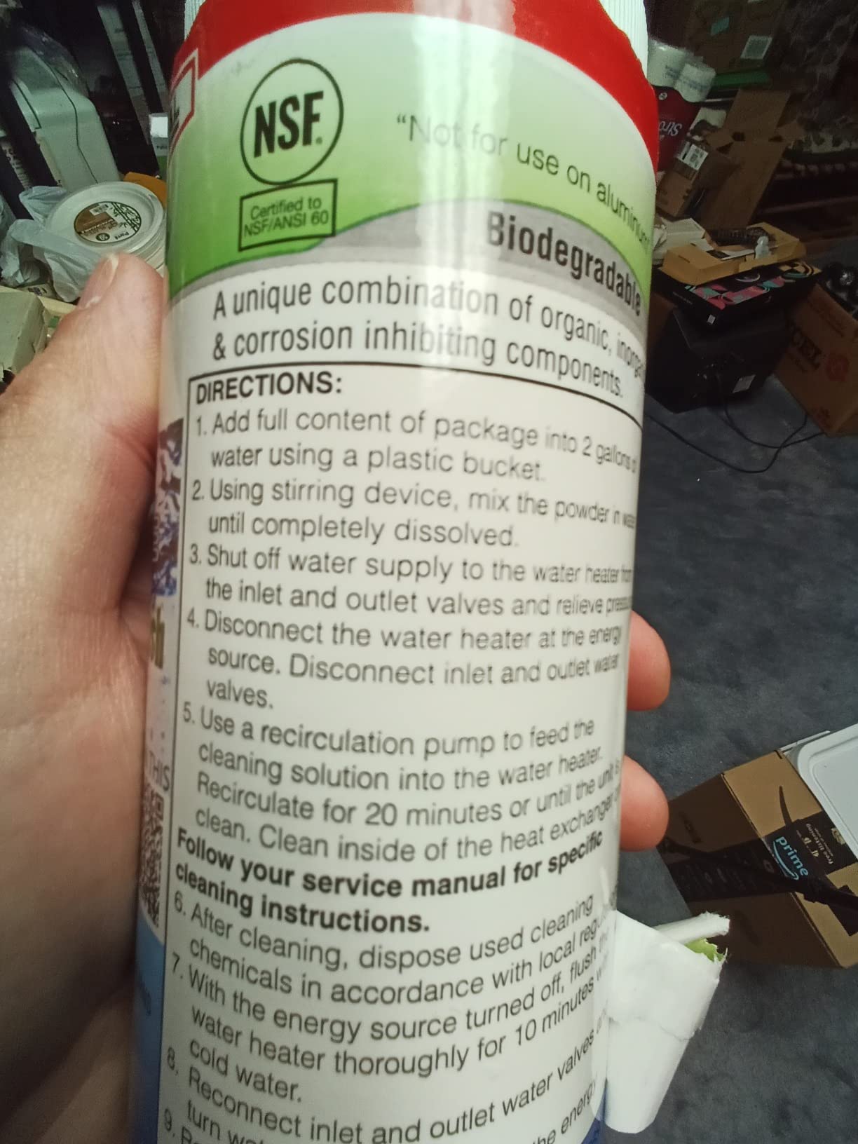 Rectorseal Calci-Free 68708 Tankless Water Heater Cleaner, Easy Application, Plumbing, 1.2 lb customer photo 1