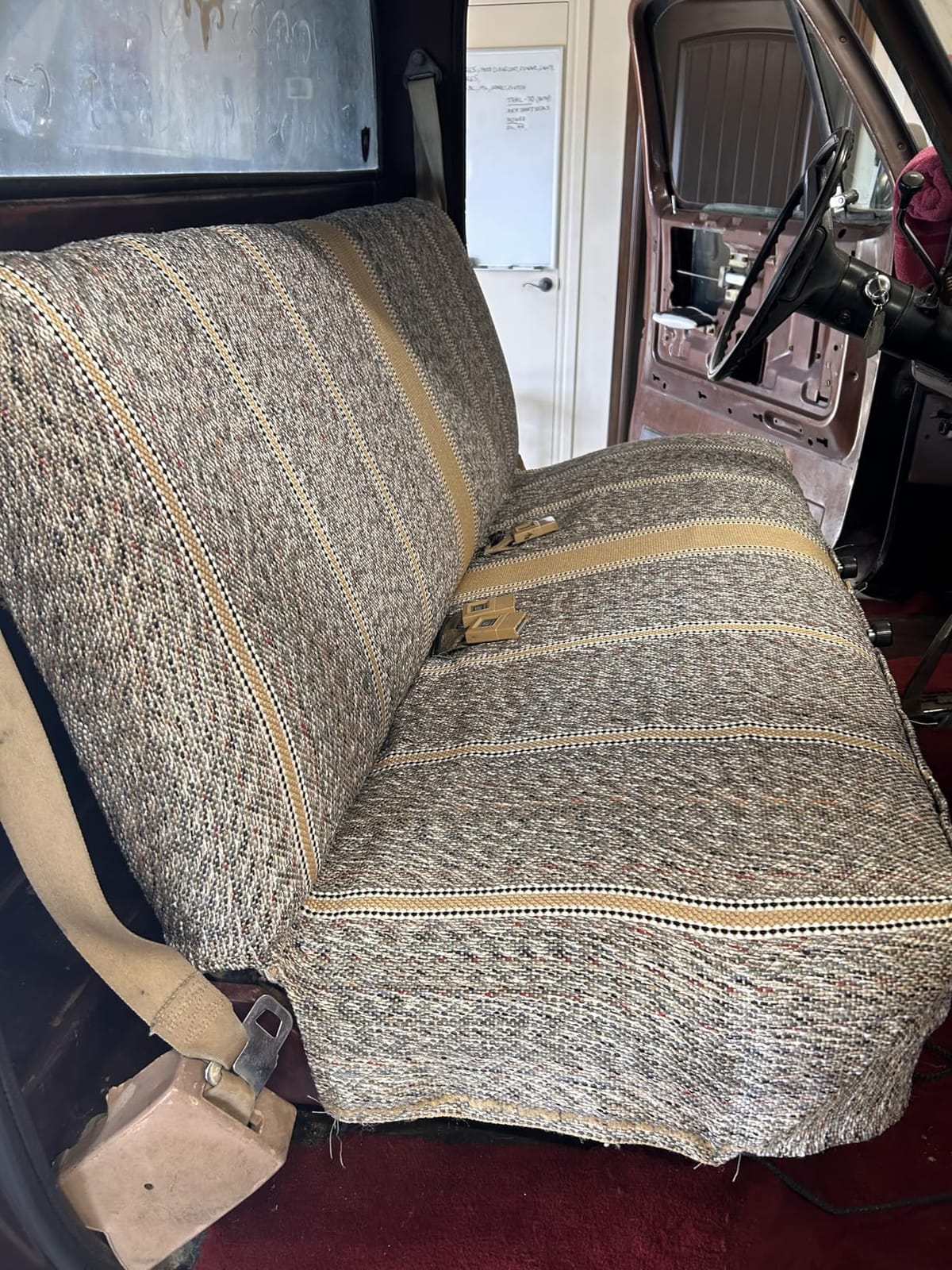 Seat Covers Unlimited Bench Seat Cover Universal Fit Truck & Car - Burgundy customer photo 1