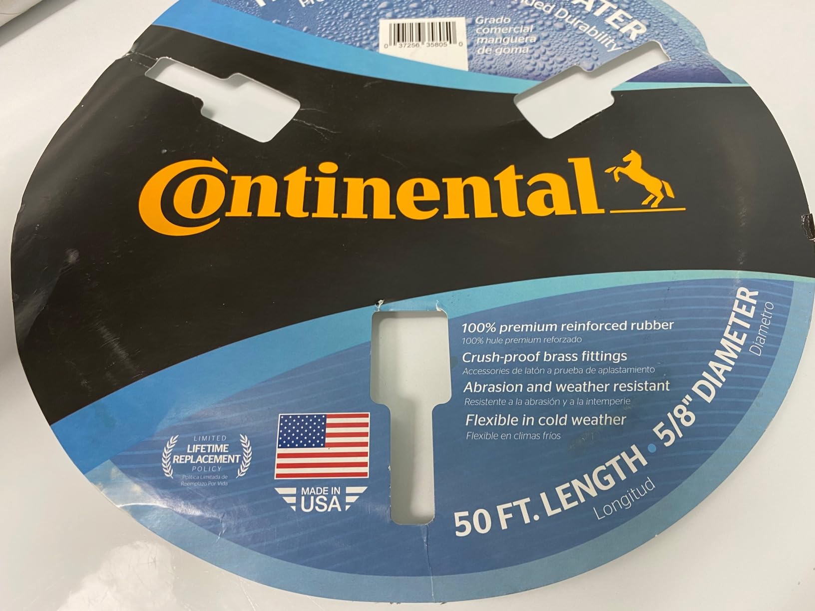 Continental Premium Garden Red Heavy Duty Hot Water Garden Hose, 5/8in Inside Diameter x 50ft Length, Male x Female Garden Hose Thread customer photo 1