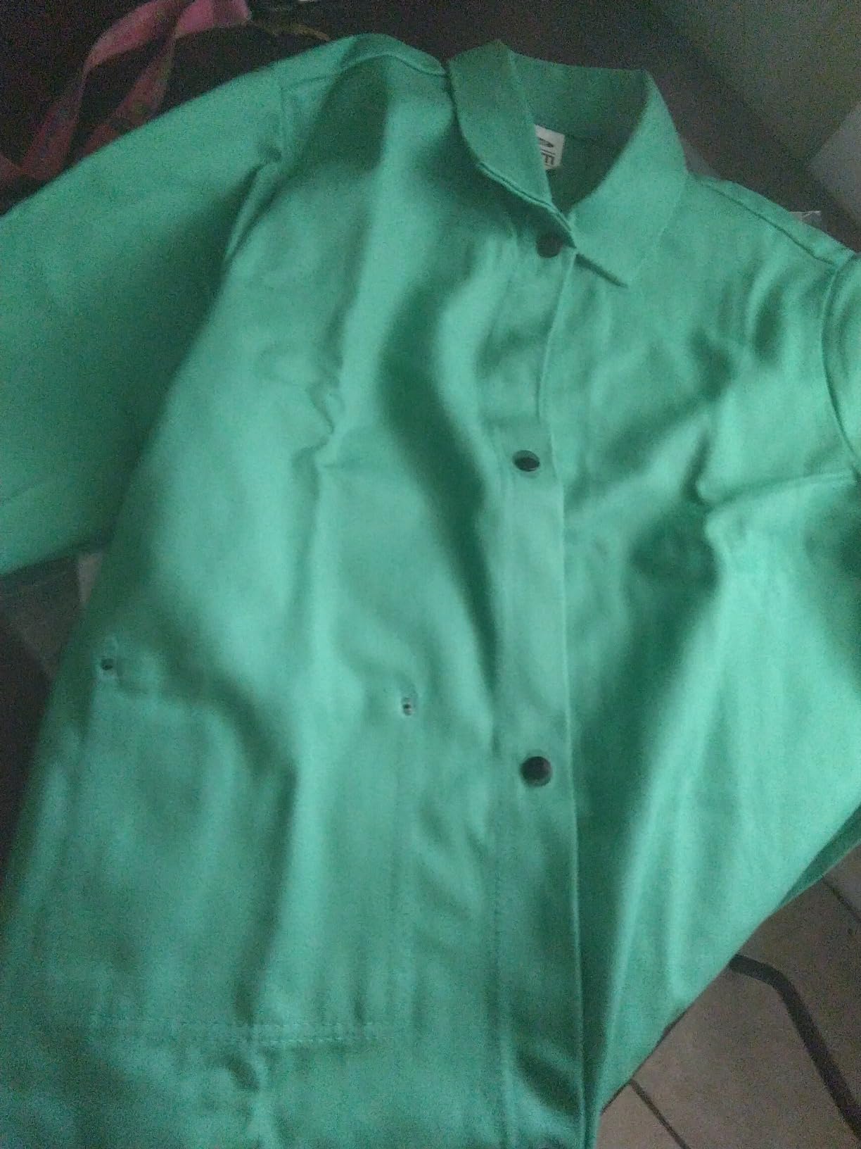 MAGID SparkGuard Flame Resistant Green Welding Jacket, 1 Jacket customer photo 2