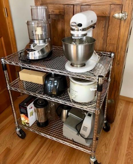Seville Classics UltraDurable NSF Commercial Heavy Duty Metal Rolling Utility Cart, w/ Steel Shelves, Handle Bar for Restaurant, Garage, Warehouse, Kitchen, Office, Top Shelf (36