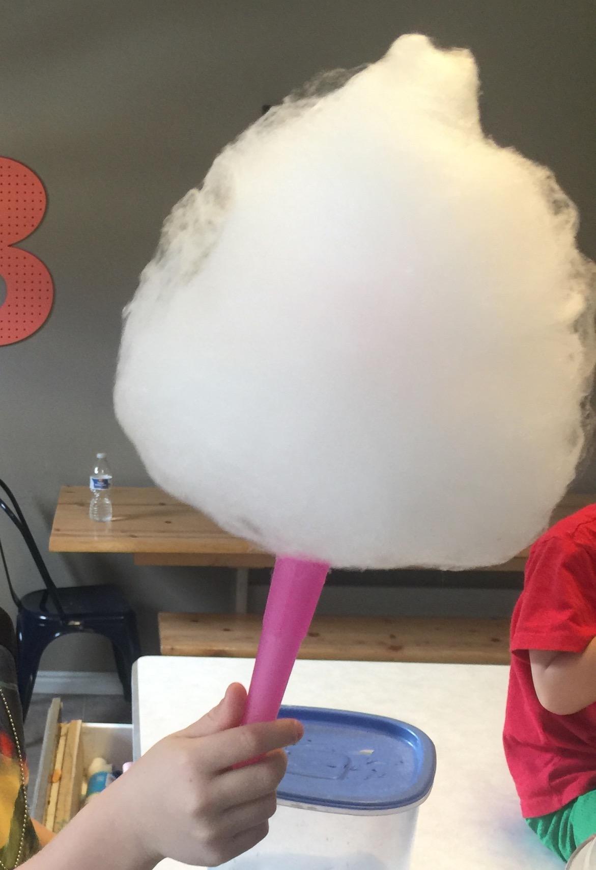 Nostalgia Cotton Candy Machine - Retro Cotton Candy Machine for Kids with 2 Reusable Cones, 1 Sugar Scoop, and 1 Extractor Head – Retro Red customer photo 2