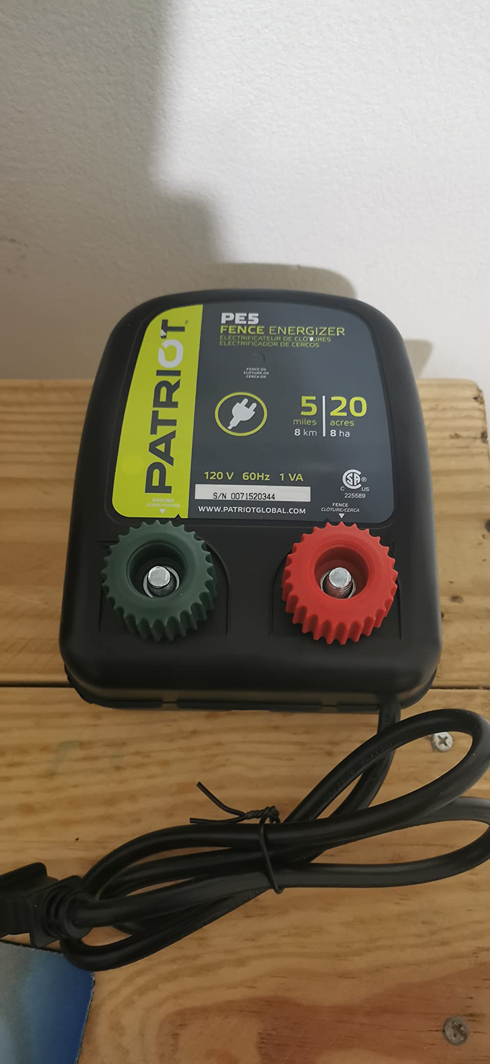 Patriot PE5 Electric Fence Energizer, 0.20 Joule customer photo 1