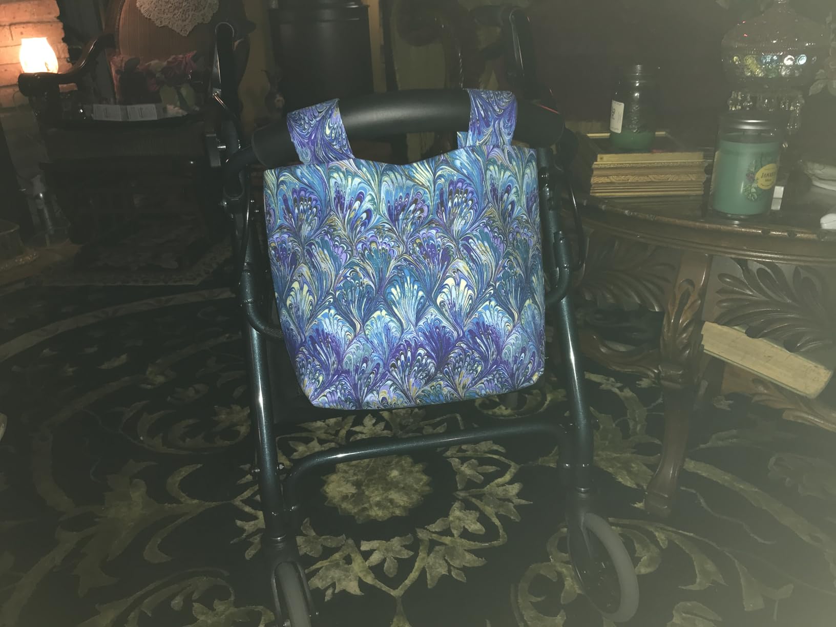 NOVA GetGo Petite Ultra Narrow Rollator Walkers for Seniors with Seat, Lightweight Walker for Elderly, Only 13 lbs, Narrow Frame, Folding Walker with Wheels and Seat, Extra Lightweight, Color Blue customer photo 2