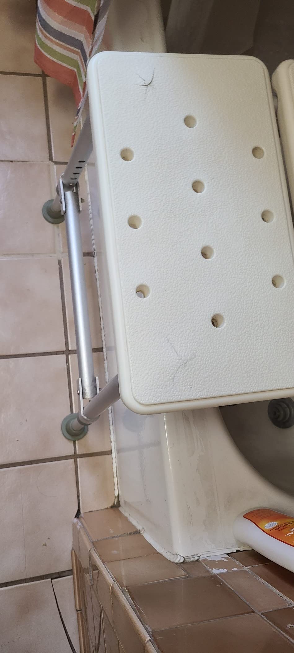 Lumex Bariatric Tub Transfer Bench, Heavy-Duty Shower & Bathtub Chair, Extra-Wide Seat, 600 lb. Limit customer photo 1