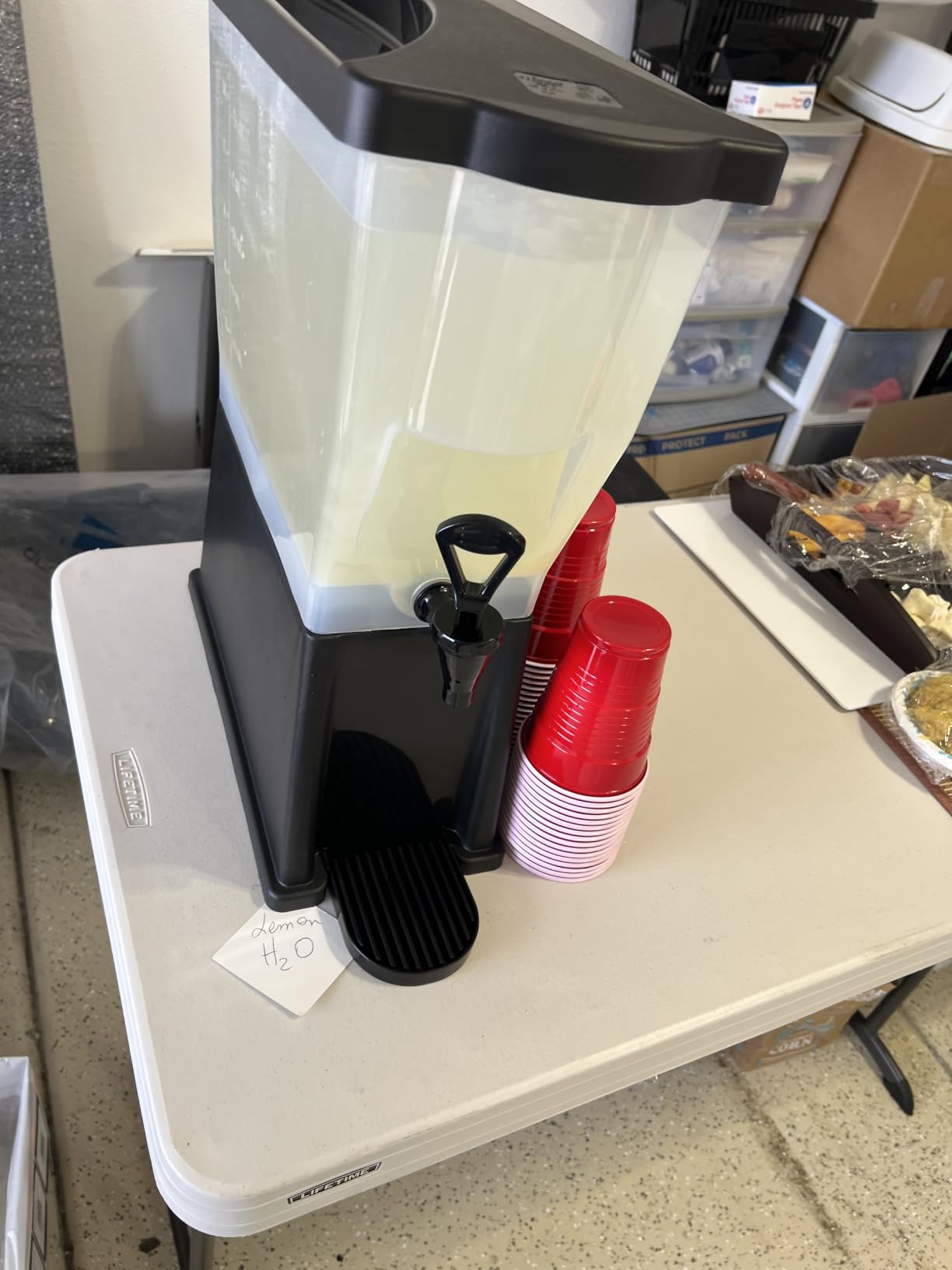 Winco 3 Gallon Slim Plastic Beverage Dispenser with Base customer photo 1