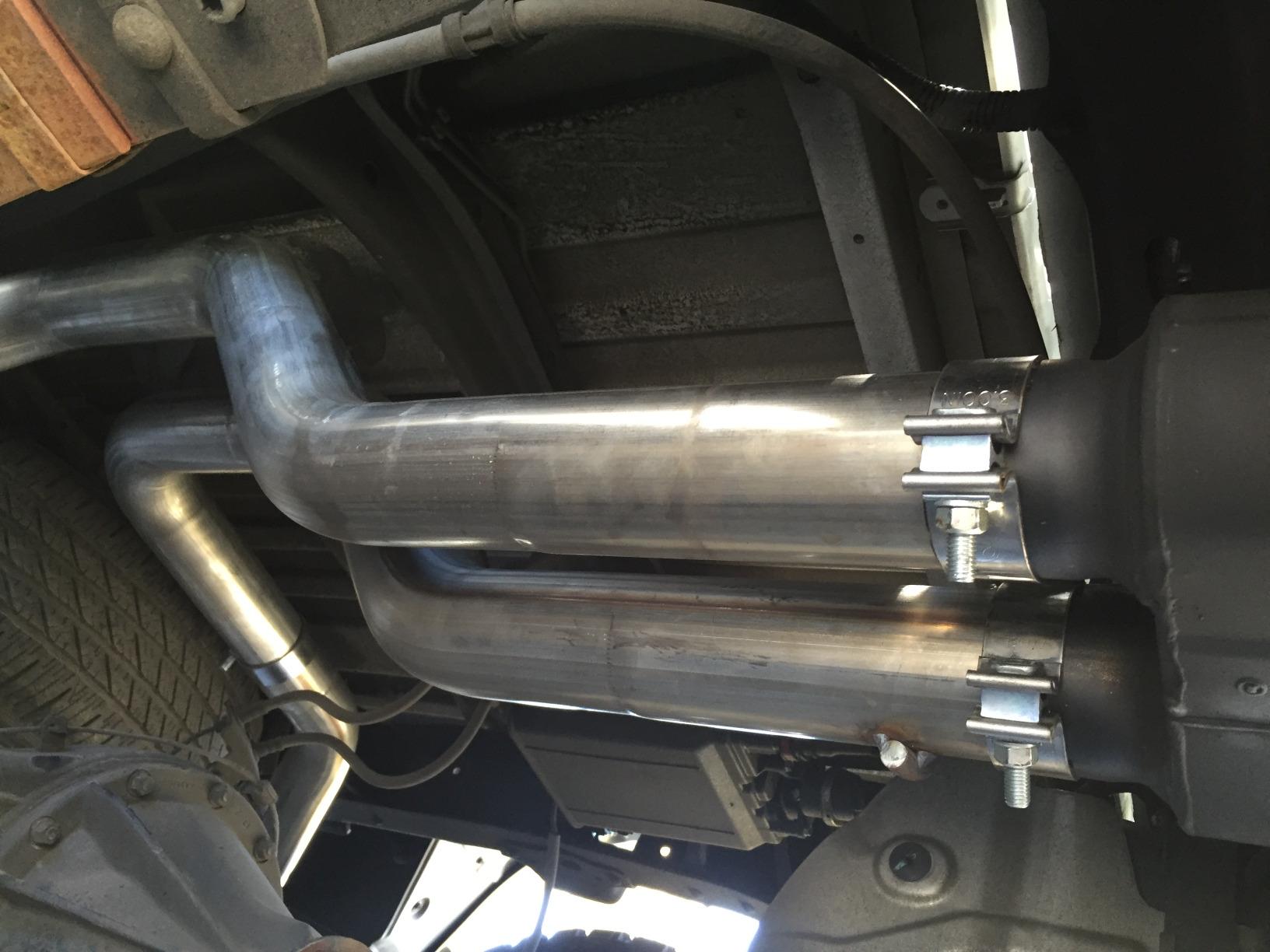 Flowmaster 817692 Outlaw Cat-Back Exhaust Kit 3 Inch Stainless Steel Dual 4 Inch Black Stainless Tips Compatible with 2009-2021 Toyota Tundra 4.6L 4.7L 5.7L exc Reg Cab Short Bed Double Cab Long Bed customer photo 2