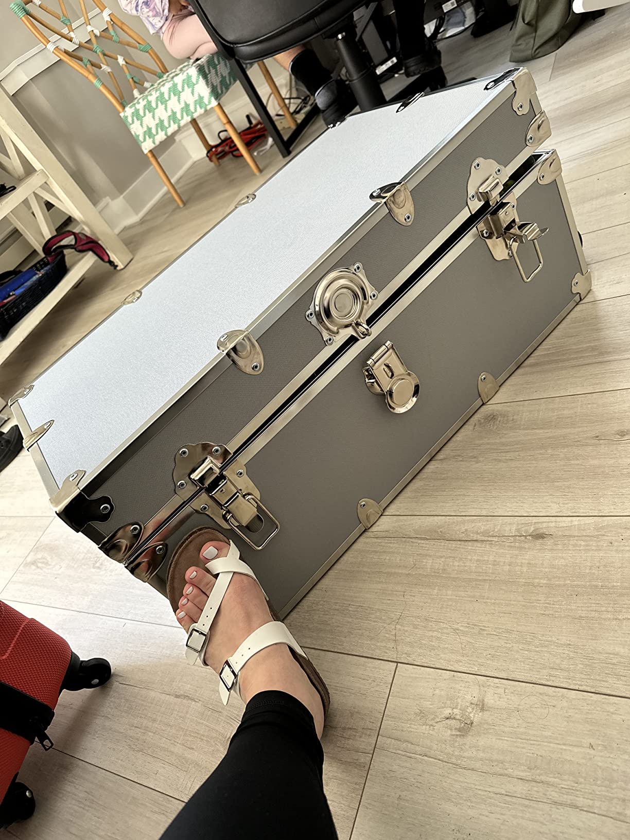 Rhino Classic Camp & College Trunk with Wheels, Footlocker, Dorm Storage customer photo 1